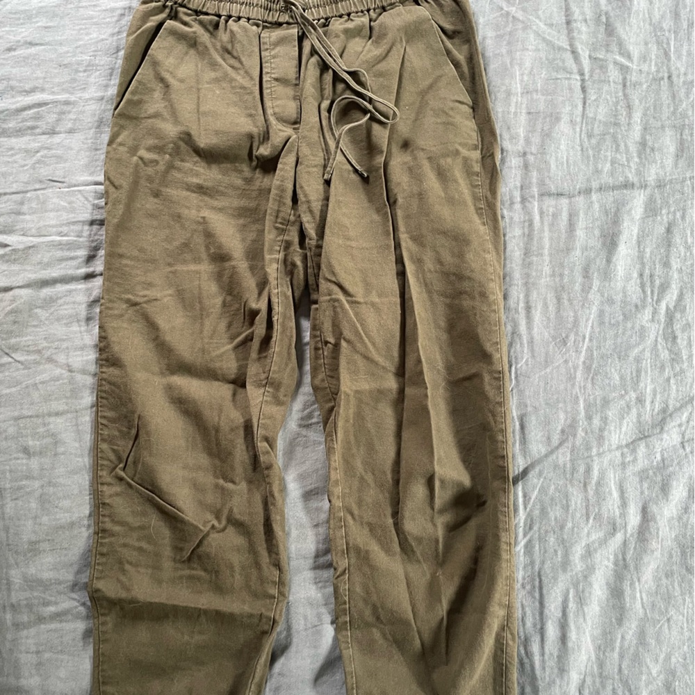 Jcrew linen cropped pant